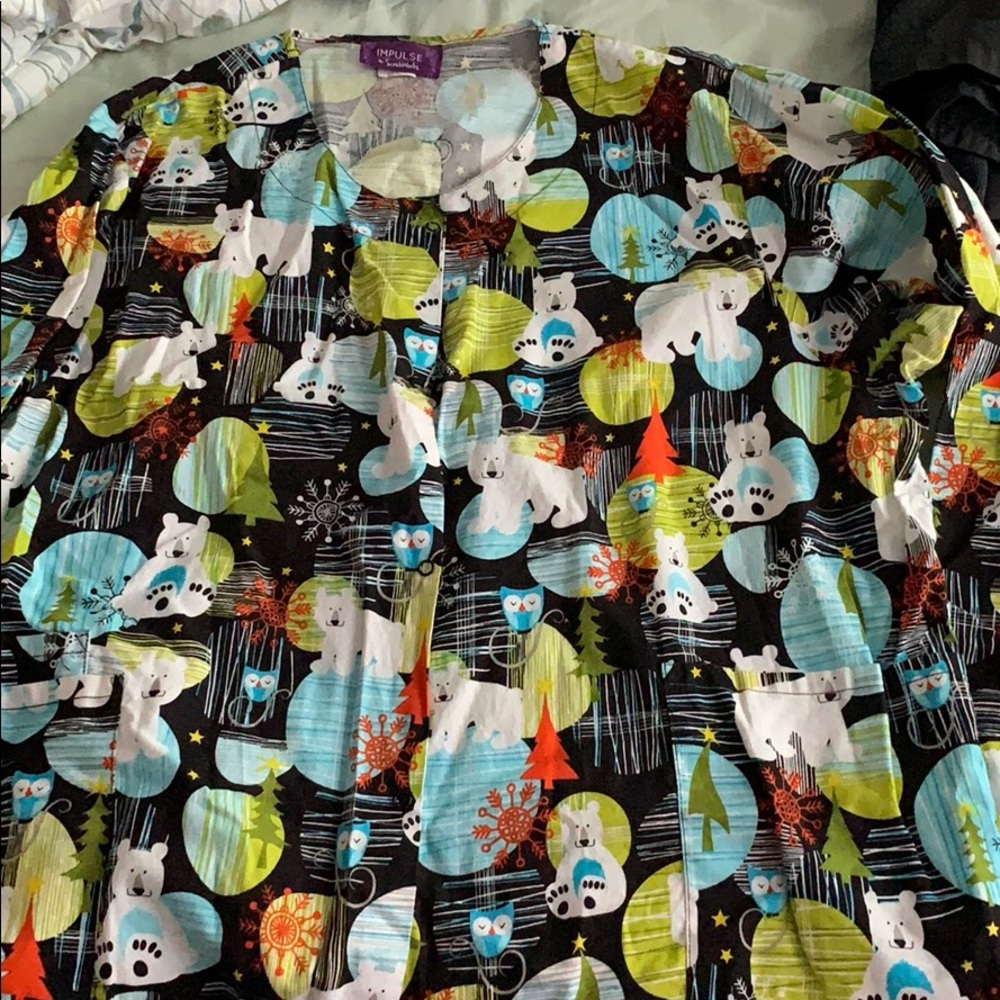 Polar bear scrub jacket